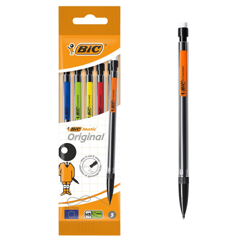 Bic Matic Original Hb 0.7mm Mechanical Pencils 5 Pack