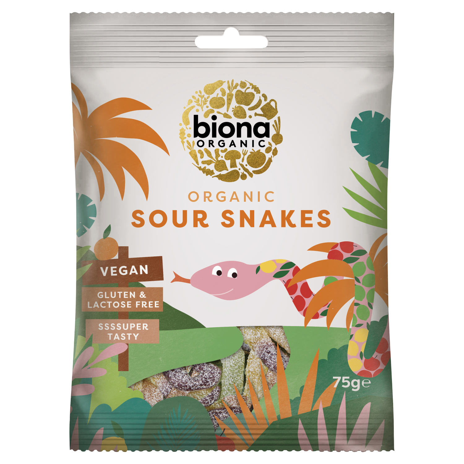 Biona Organic Sour Snakes 75g