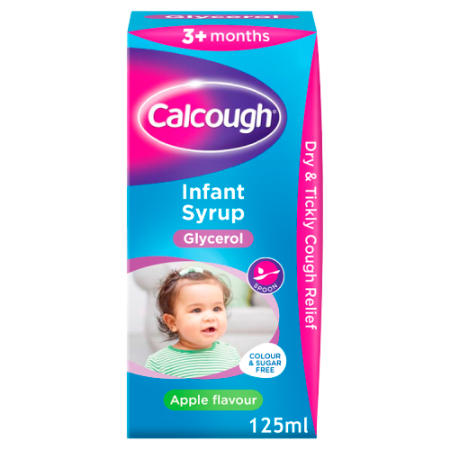 Calcough Infant Syrup Apple Flavour 3+ Months 125ml