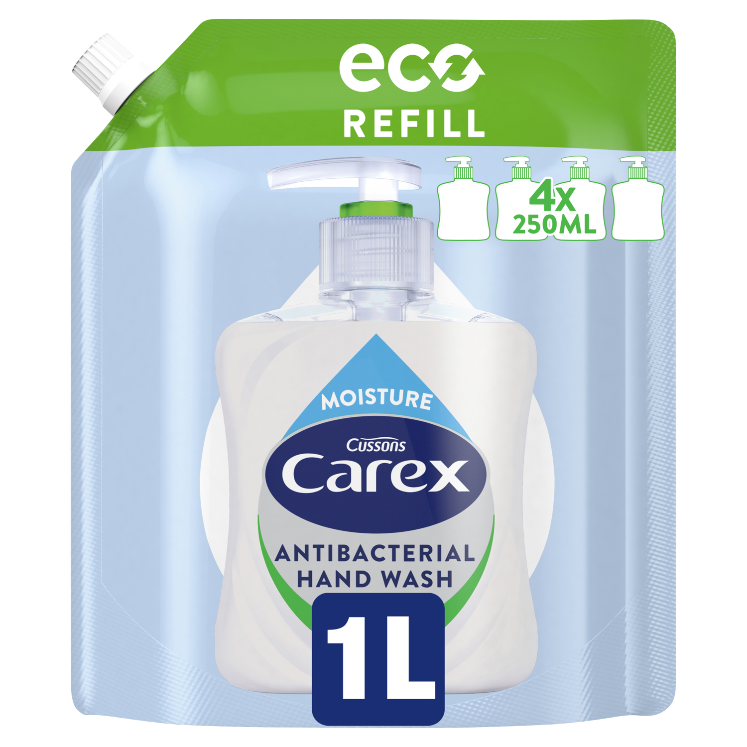 Carex Dermacare Moisture Eco Refill Antibacterial Hand Wash | 1000ml Pack