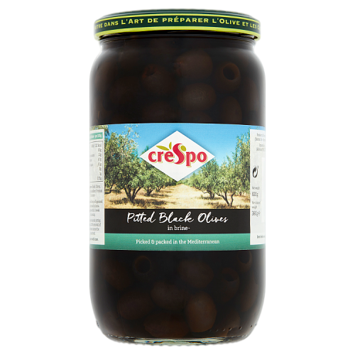 Crespo Pitted Black Olives in Brine 820g