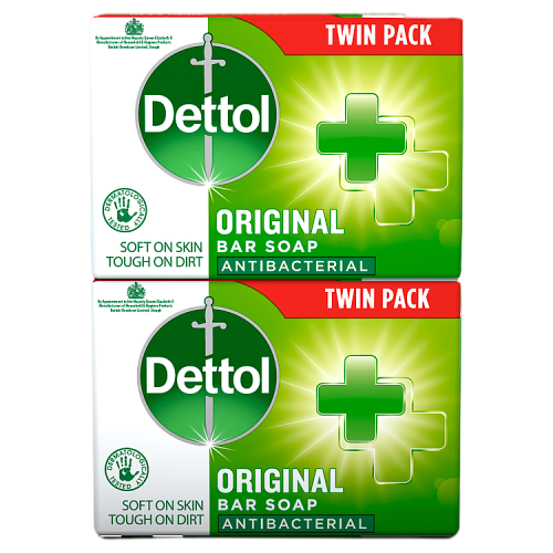 Dettol Antibacterial Bar Soap Original with Moisturising Agents 2 x 100g