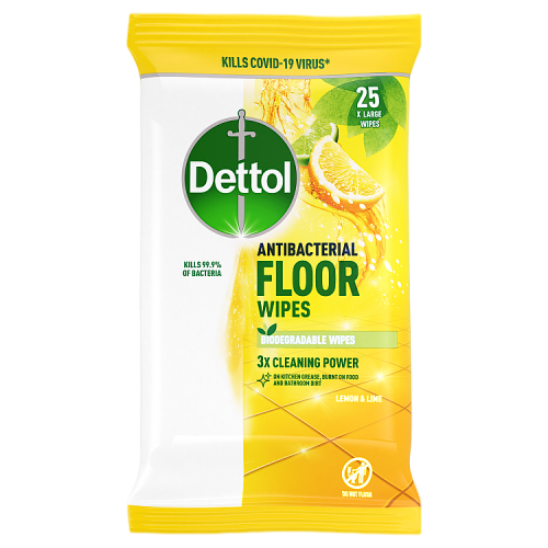 Dettol Citrus Extra Large Floor Wipes 25s