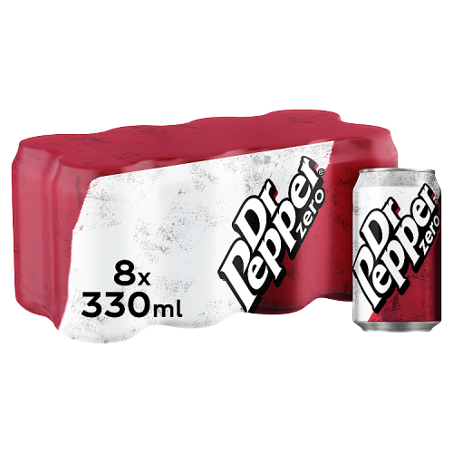 Dr Pepper Zero | 8 Cans x 330ml