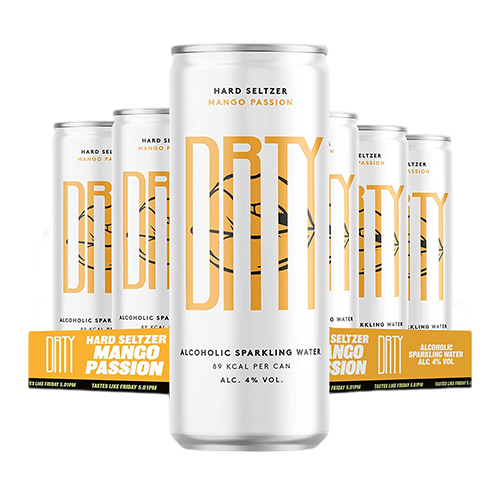 Drty Hard Seltzer Mango Passion Cans | 12 Cans x 330ml