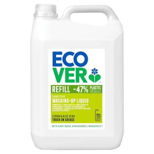 Ecover Washing-Up Liquid Refill Lemon & Aloe Vera | 5L Bottle