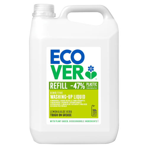 Ecover Washing-Up Liquid Refill Lemon & Aloe Vera | 5L Bottle
