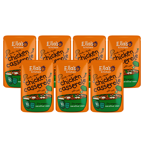Ella's Kitchen Organic Chicken and Rice Casserole Baby Pouch 10+ Months 7 x 190g