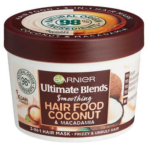 Garnier Ultimate Blends Hair Food Coconut & 3-in-1 Mask | 390ml Tub