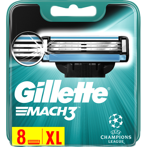 Gillette Mach3 Razor Blade Refills For Men | 8 Refill Blades