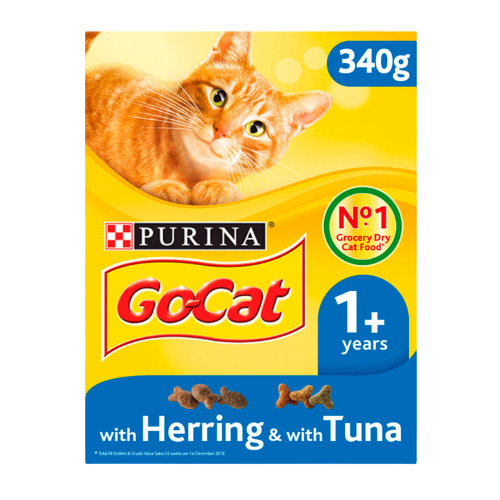 GO-CAT with Herring and Tuna mix with Vegetables Dry Cat Food 340g