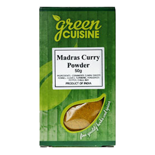 Green Cuisine Madras Curry Powder Medium | 50g Pack