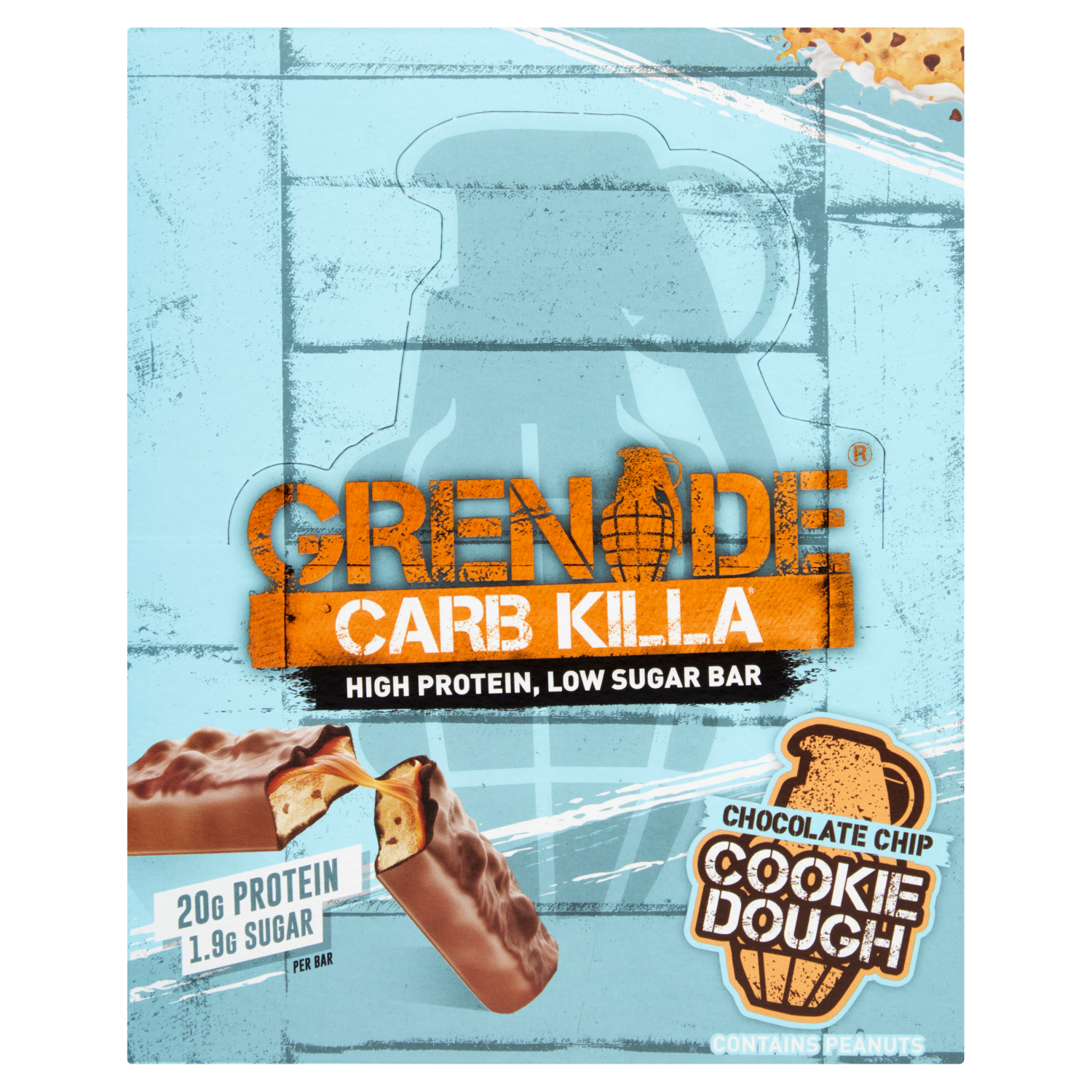 Grenade Carb Killa Protein Bars Chocolate Chip Cookie Dough | 12 Bars