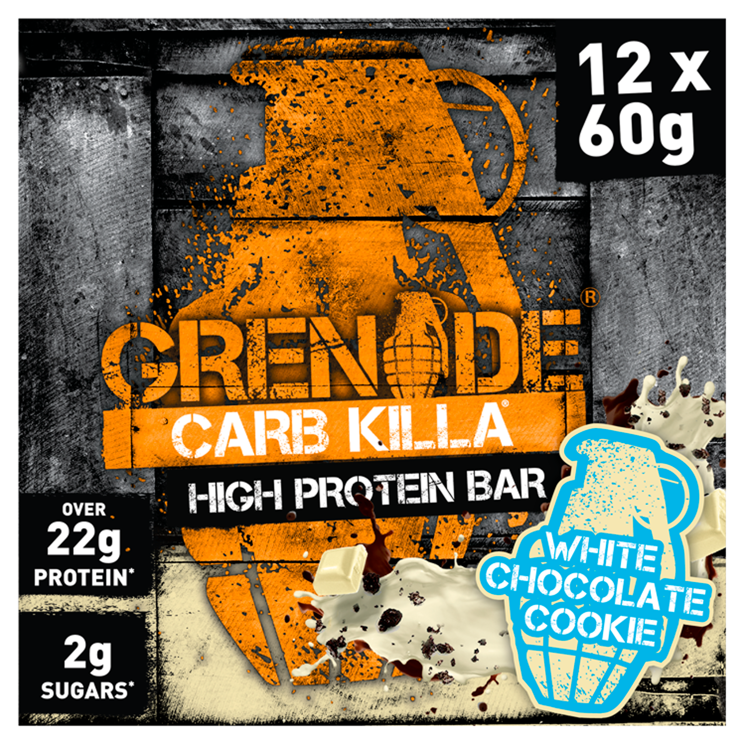 Grenade Carb Killa Protein Bars White Chocolate Cookie | 12 Bars