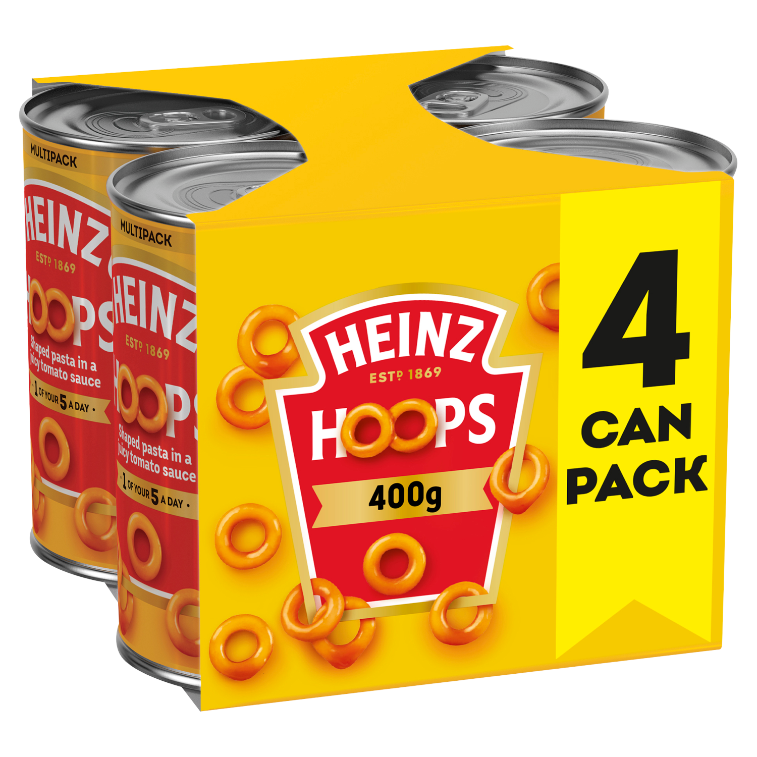 Heinz Spaghetti Hoops | 4 Tins x 400g