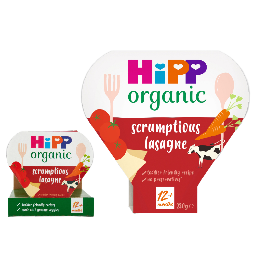 HiPP Organic Scrumptious Lasagne Toddler Tray Meal 1-3 Years | 5 Trays x 230g