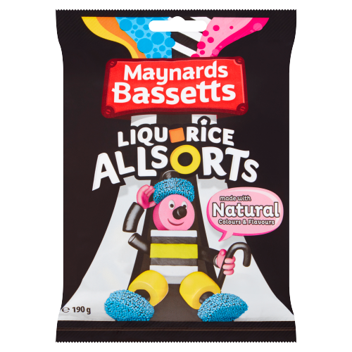 Maynards Bassetts Liquorice Allsorts Sweets Bag 190g
