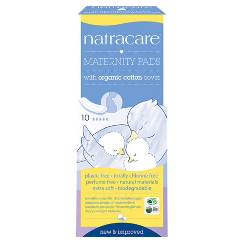 Natracare Maternity Pads with Organic Cotton Cover x 10