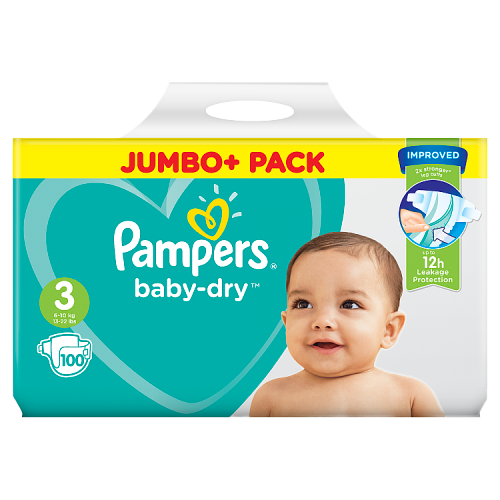 Pampers Baby-Dry Size 6,13-18kg, Jumbo Pack x 62