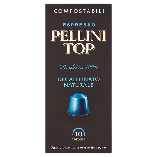 Pellini Top Espresso Decaffeinato Naturale | 10 Capsules 50g