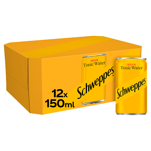 Schweppes Tonic Water | 12 Cans x 150ml