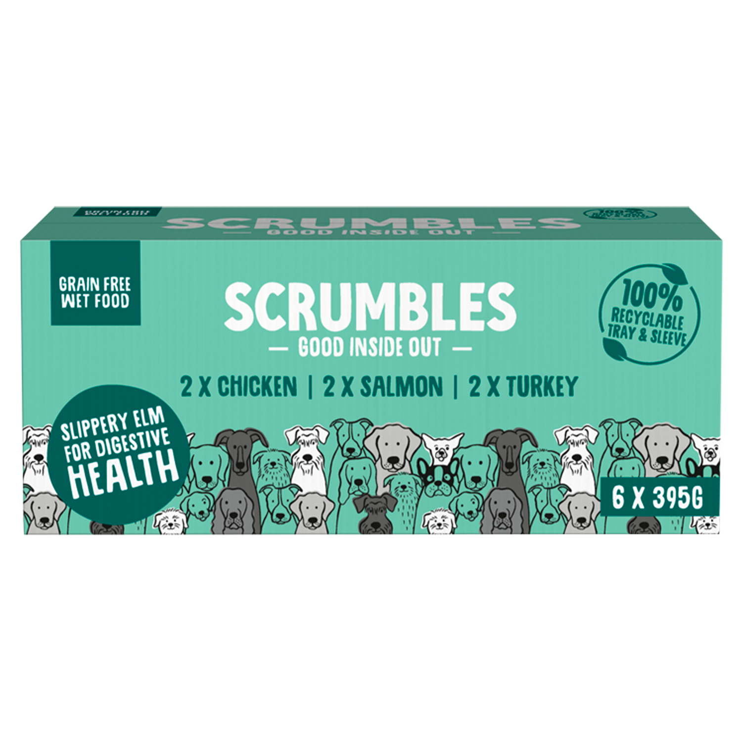 Scrumbles Wet Dog Food Variety Pack | 6 Pack x 395g