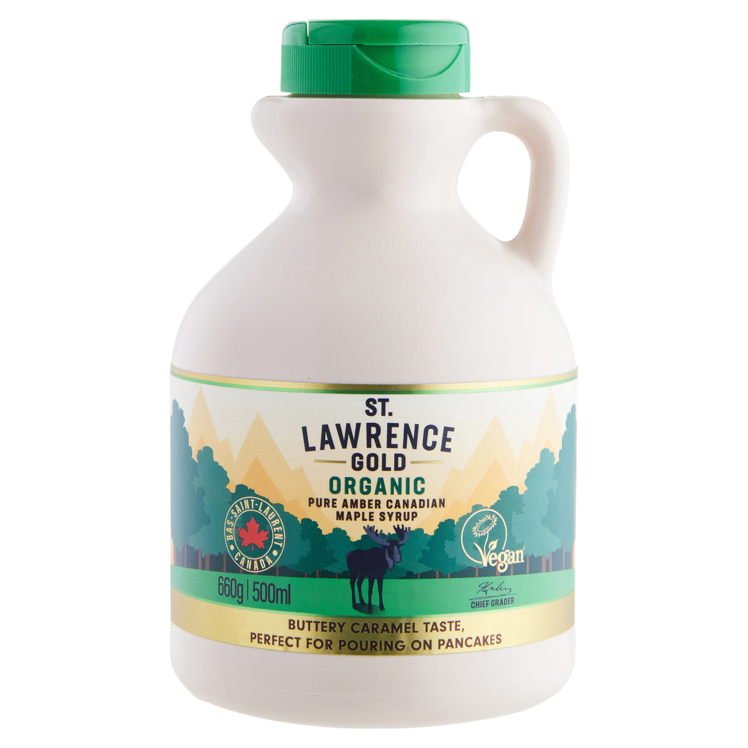 St Lawrence Gold Organic Amber Maple Syrup 500ml