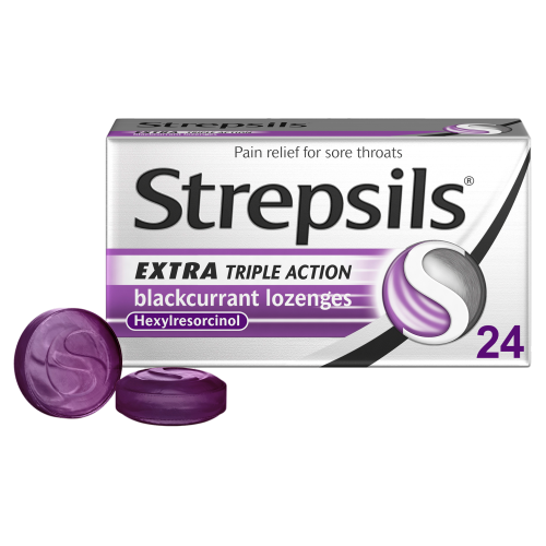 Strepsils Blackcurrant Triple Action Lozenges x 24