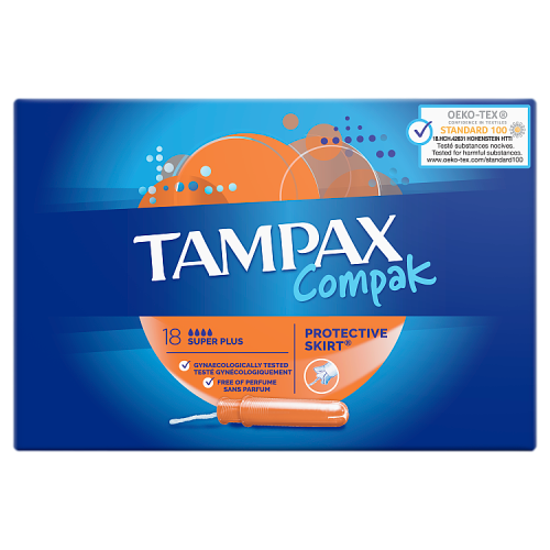 Tampax Compak Super Plus Tampons Applicator x 18