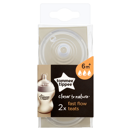 Tommee Tippee Closer to Nature 2 Fast Flow Teats 6 Months+