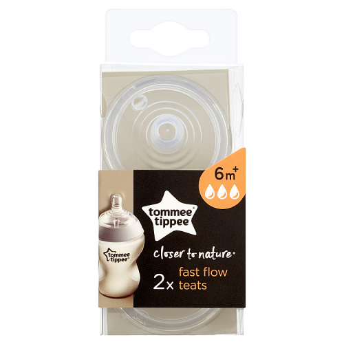 Tommee Tippee Closer to Nature 2 Fast Flow Teats 6 Months+