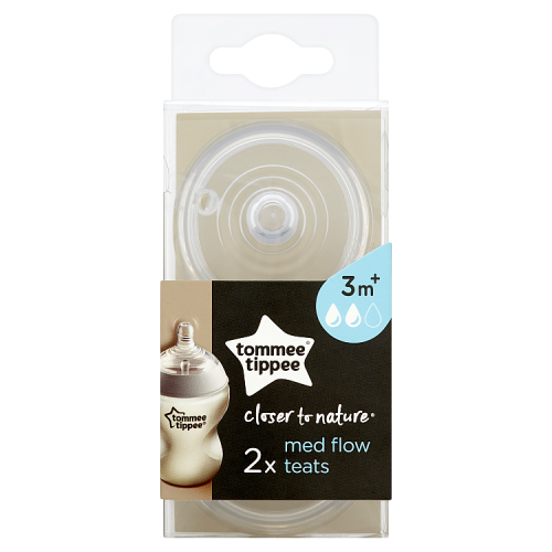 Tommee Tippee Closer to Nature 2 Medium Flow Teats 3 Months+