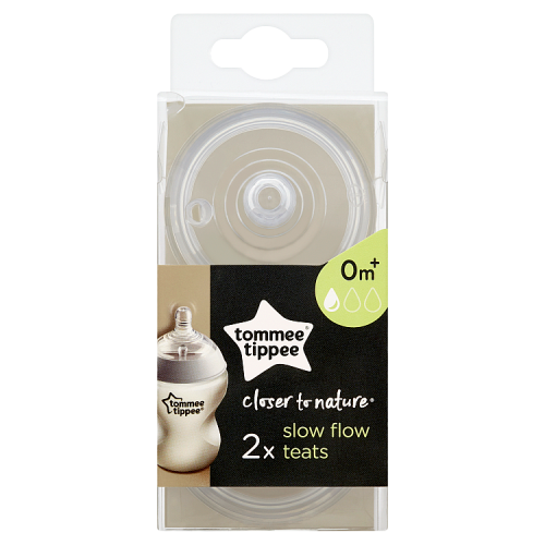 Tommee Tippee Closer to Nature 2 Slow Flow Teats 0 Months+