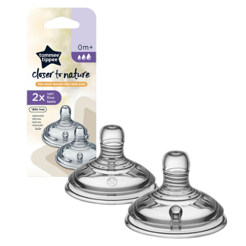 Tommee Tippee Closer to Nature 2 Vari Flow Teats 0 Months+