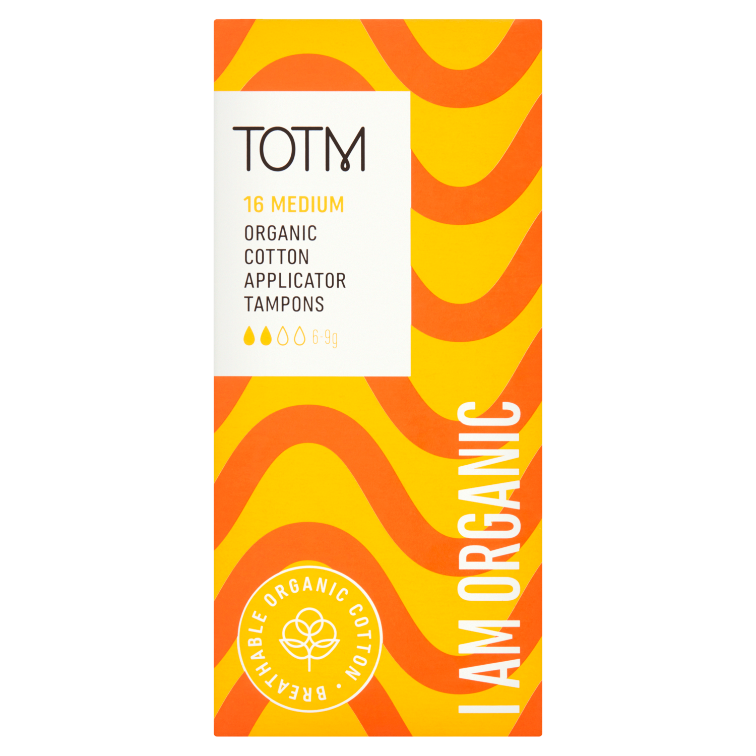 TOTM Medium Applicator Tampon Organic Cotton x 16