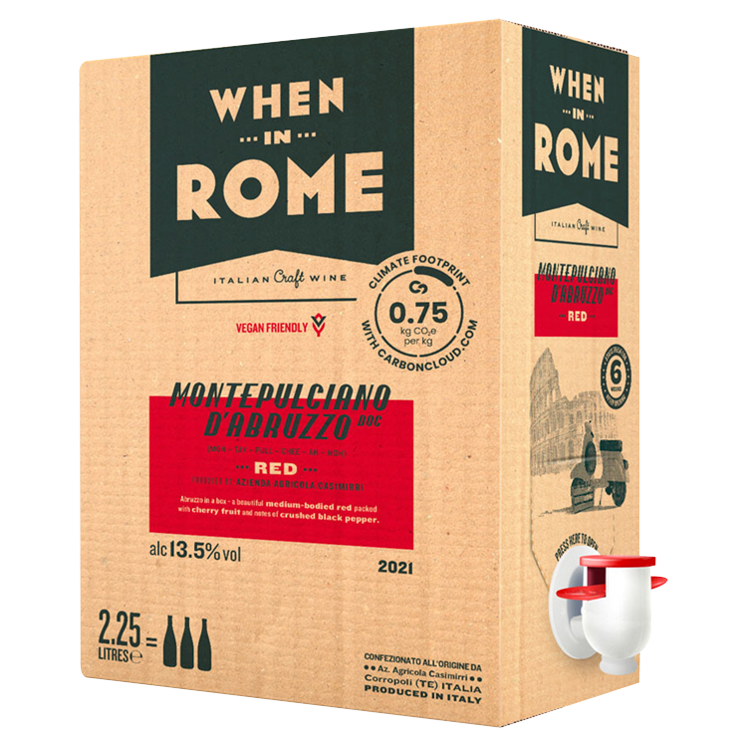 When in Rome Montepulciano d'Abruzzo DOC 2.25l box