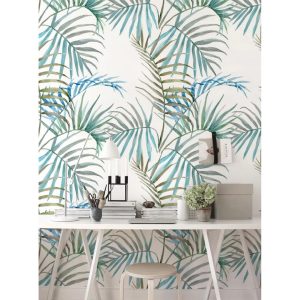 17 Stories Koehl Smooth Matte Mural green 312.0 H x 219.0 W cm