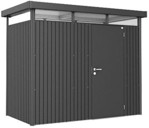 9x5 Biohort HighLine H1 Metal Shed - Single Door - Metallic Dark Grey
