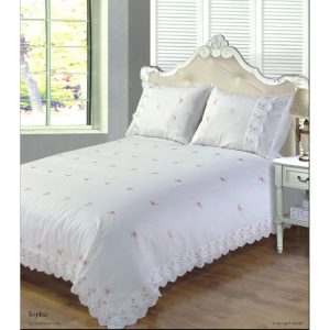 August Grove Limoge Double Grey white Kingsize - 2 Standard Pillowcases