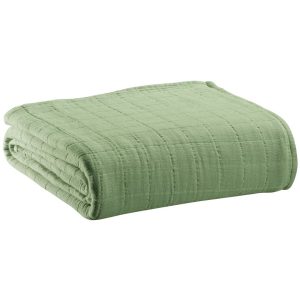 August Grove Novah Throw Blanket green 260.0 H x 240.0 W cm