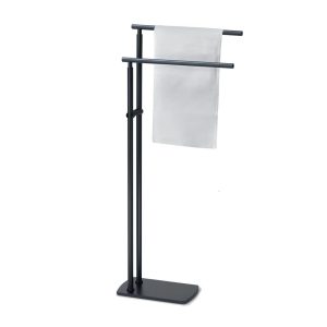 Belfry Bathroom Thiessen Free Standing Towel Stand black 91.0 H x 15.0 D cm