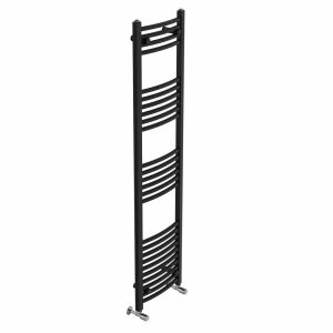 Belfry Heating Cano Curved Heated Towel Rail Radiator Bathroom Ladder Warmer black 160.0 H x 40.0 W x 4.5 D cm