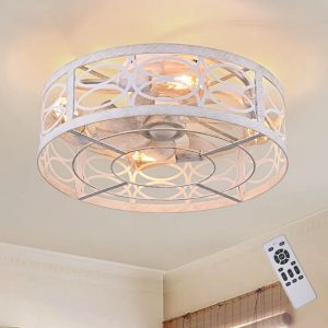 Blue Elephant 48cm Ceiling Fan with Light Kit white 20.0 H x 48.0 W x 48.0 D cm