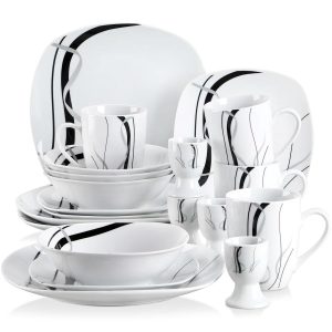 Blue Elephant Fionc 20 Piece Dinnerware Set, Service for 4 white