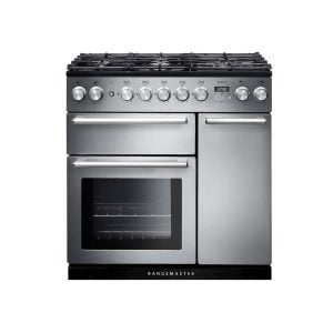 Rangemaster Nexus 90 Dual Fuel Range Cooker - Stainless Steel/Chrome