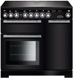 Rangemaster EDL90EIBL/C Encore Deluxe 90cm Electric Induction Range Cooker Black/Chrome