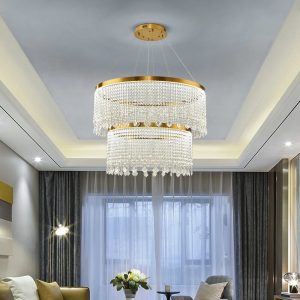 Fairmont Park Catlyn 2 - Light Crystal Tiered LED Pendant yellow 40.0 H x 80.0 W x 80.0 D cm