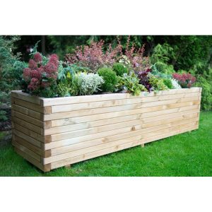 Forest Garden Lomello Wood Planter Box brown 50.0 H x 50.0 D cm