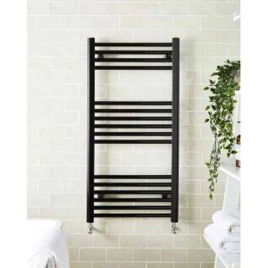 K-Rad Vertical Straight Towel Rail black 80.0 H x 60.0 W x 4.0 D cm