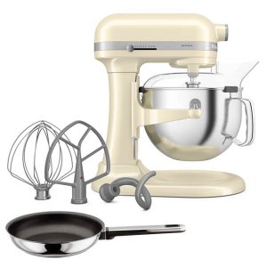 KitchenAid Artisan Almond Cream 5.6L Bowl Lift Food Mixer With FREE Gift